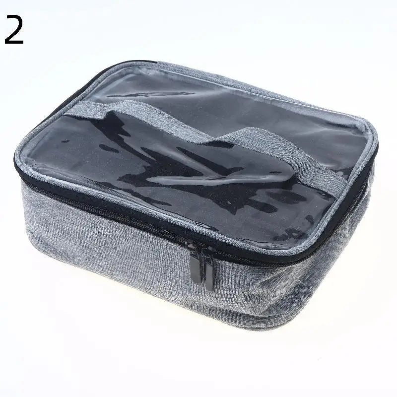 30-Slot Nail Polish Storage Bag Black Gray Portable Hand-held Large Zpaxo Gray 2