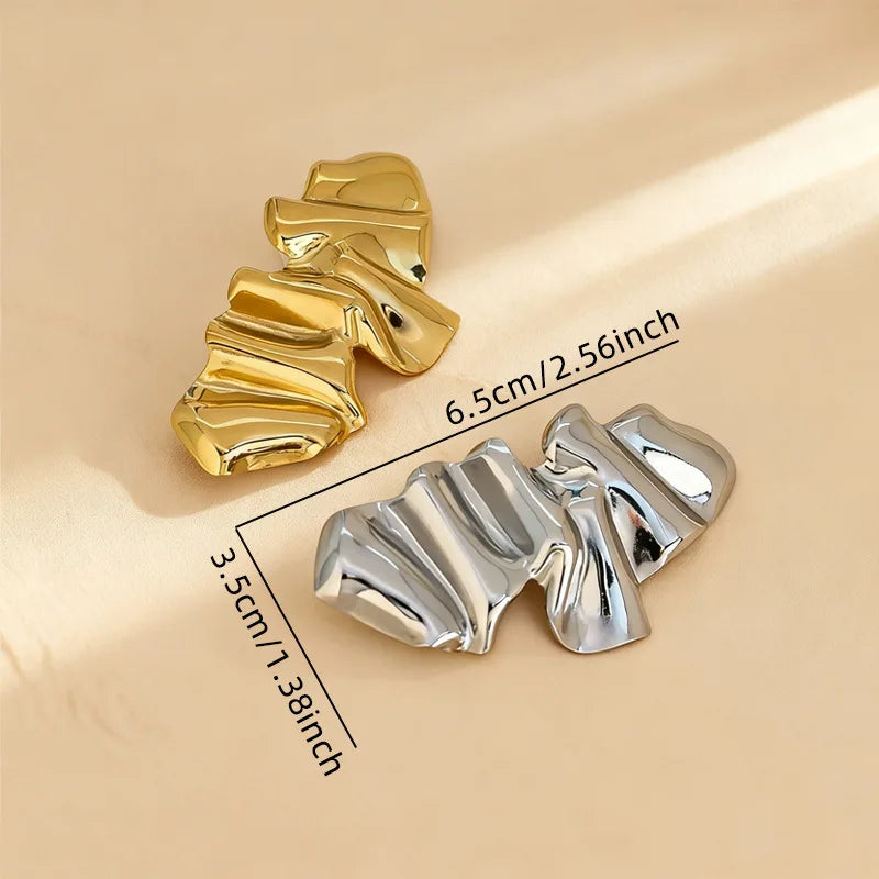 Gold Plated Geometric Brooch – Minimalist Lapel Pin | Unisex