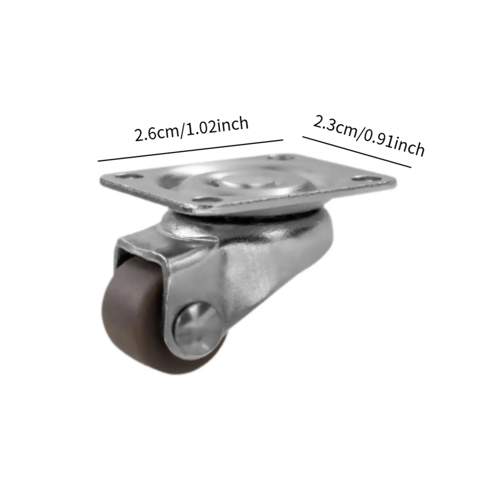 4-Pack Small Fixed Furniture Caster Wheels – Silent TPE Rubber Furniture Caster Wheels Zpaxo