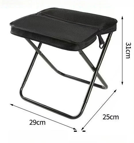 Creative Outdoor Backpack Folding Pencil Case Stool Portable and Easy Camping Equipment Shoulder Bag Stool Sports Folding Chair Zpaxo Black L
