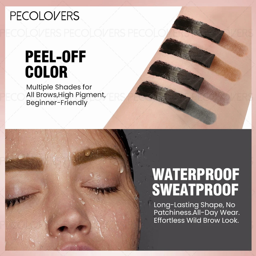 Pecolover Tattoo Eyebrow Gel Waterproof Semi-permanent Long-lasting Zpaxo