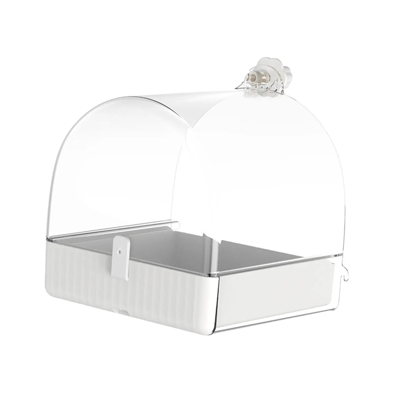 Clear Hanging Bird Bath Box for Parrots & Cockatiels Bird Bath Box Zpaxo
