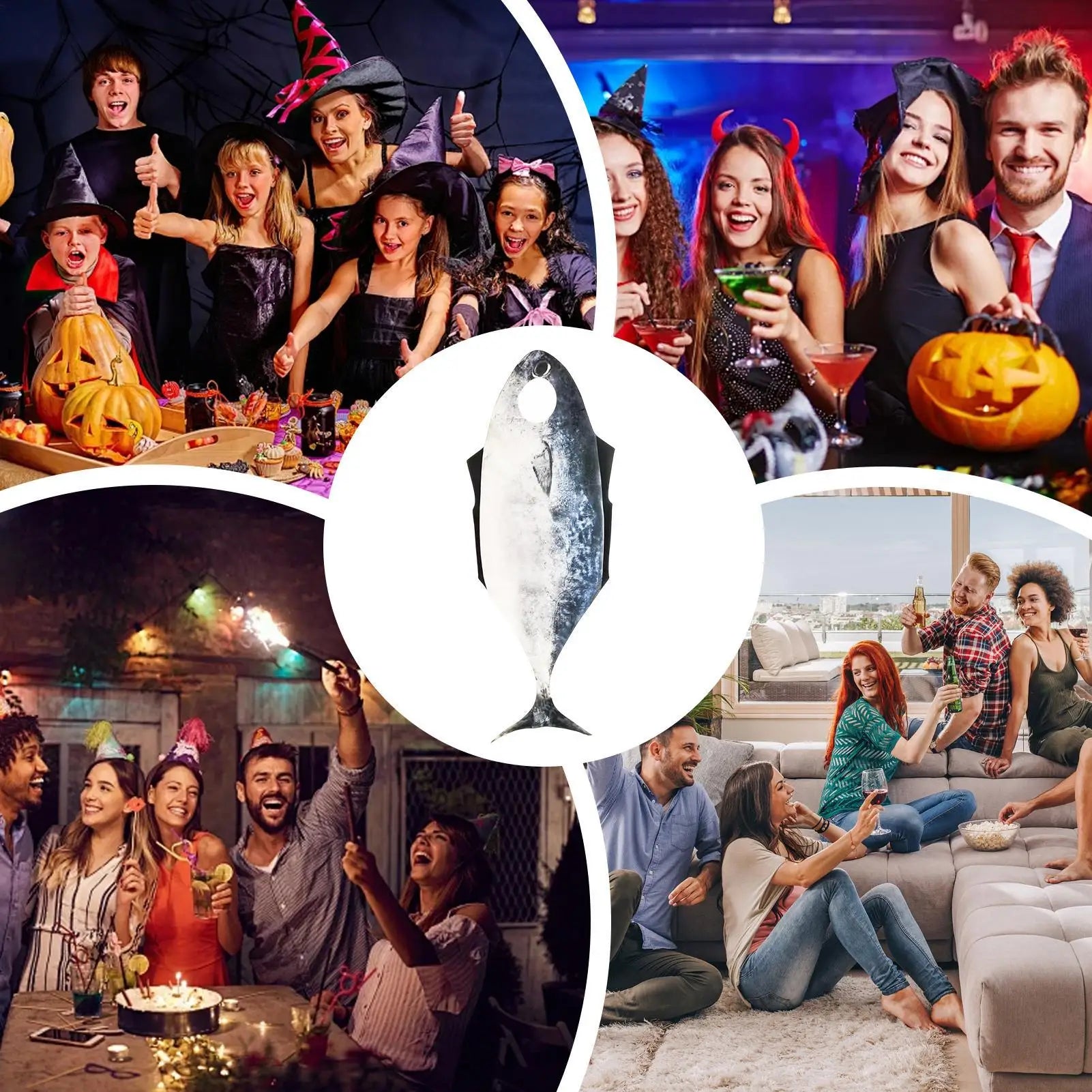 Fish Costume Role Play Outfit Funny Realistic Animal Costume for Role Play Party Adult Cosplay Masquerade Festival Event Zpaxo