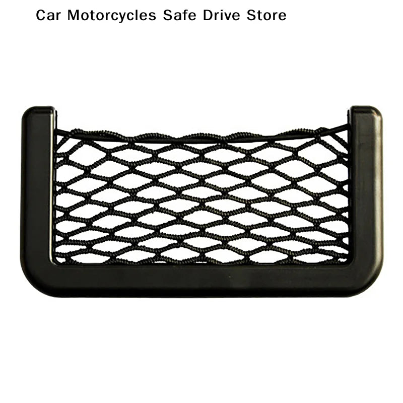 Car Storage Net Stretchable Mesh Pocket Magic Elastic Sticker