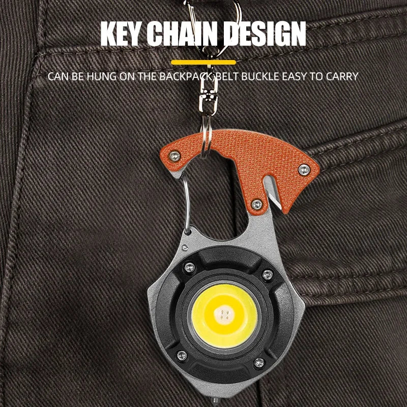 ESMARTER COB Keychain Flashlight – Rechargeable Mini Work Light