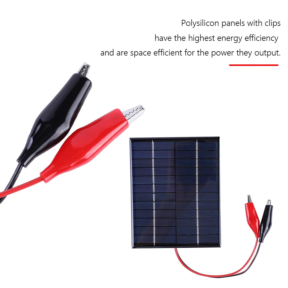 5W 12V Solar Charging Panel Waterproof Mini Small Module Battery
