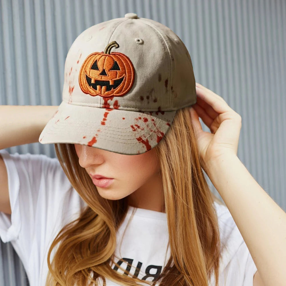 Halloween Unisex Baseball Hat Men Women Pumpkin Face Hip-hop Outdoor
