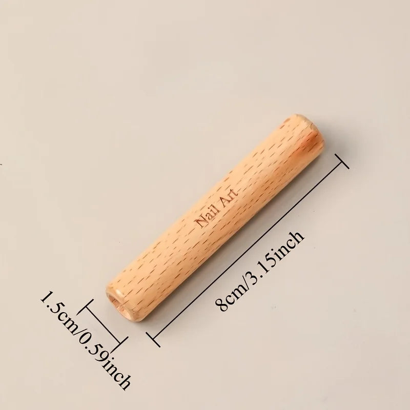 Professional Nail Art Brush Detachable Wooden Grip-multi-functional