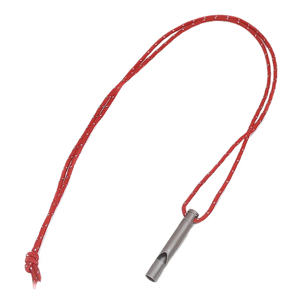 Titanium Whistle Ultralight Emergency Loud Safety Survival Lanyard