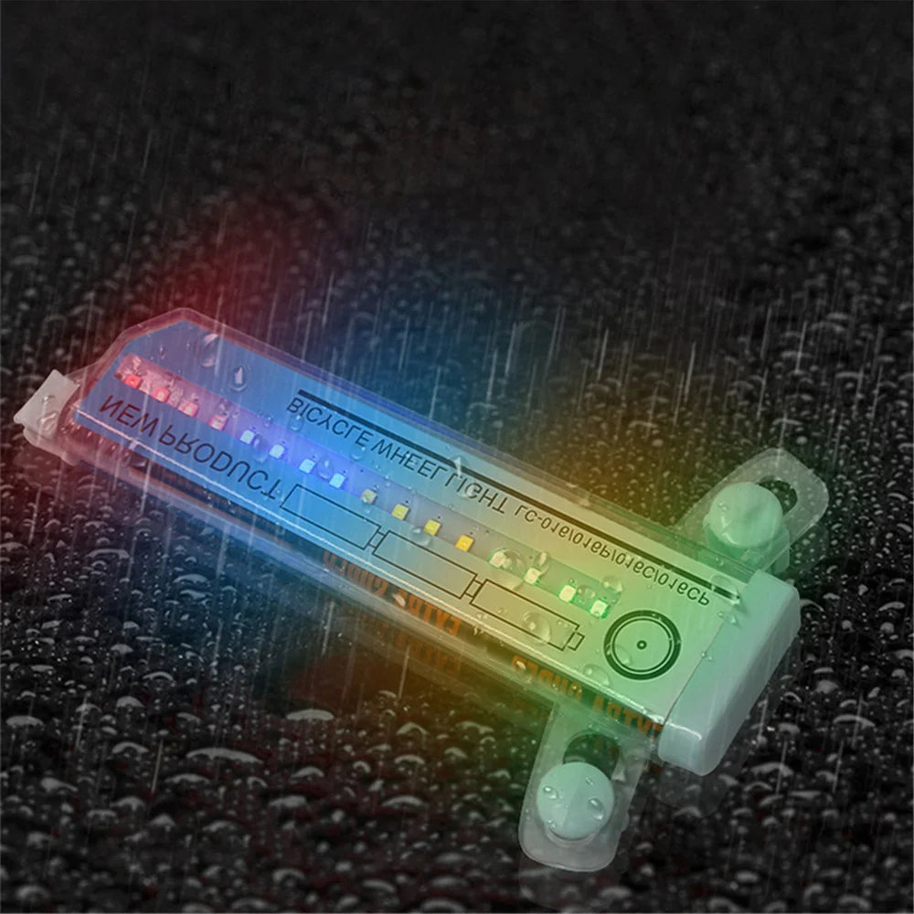 Bike Wheel Light Waterproof Bicycle Spoke Light Safety Tire Light 30 Different Patterns Change Without Battery Bike Accessories Zpaxo