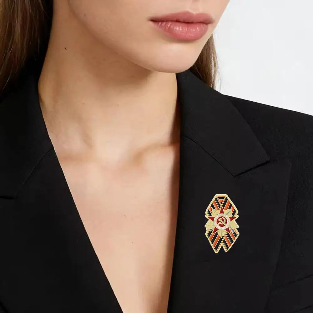 St. George Ribbon Enamel Pin Brooch – Victory Day Memorial Badge Enamel Pin Brooch Zpaxo