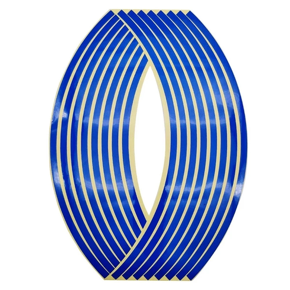 Stickers Reflective Stripes Motorcycle Stickers Wheel Rim Tape Motorcycles Wheel Sticker Rim Stripe Tape Reflective Sticker Zpaxo Blue