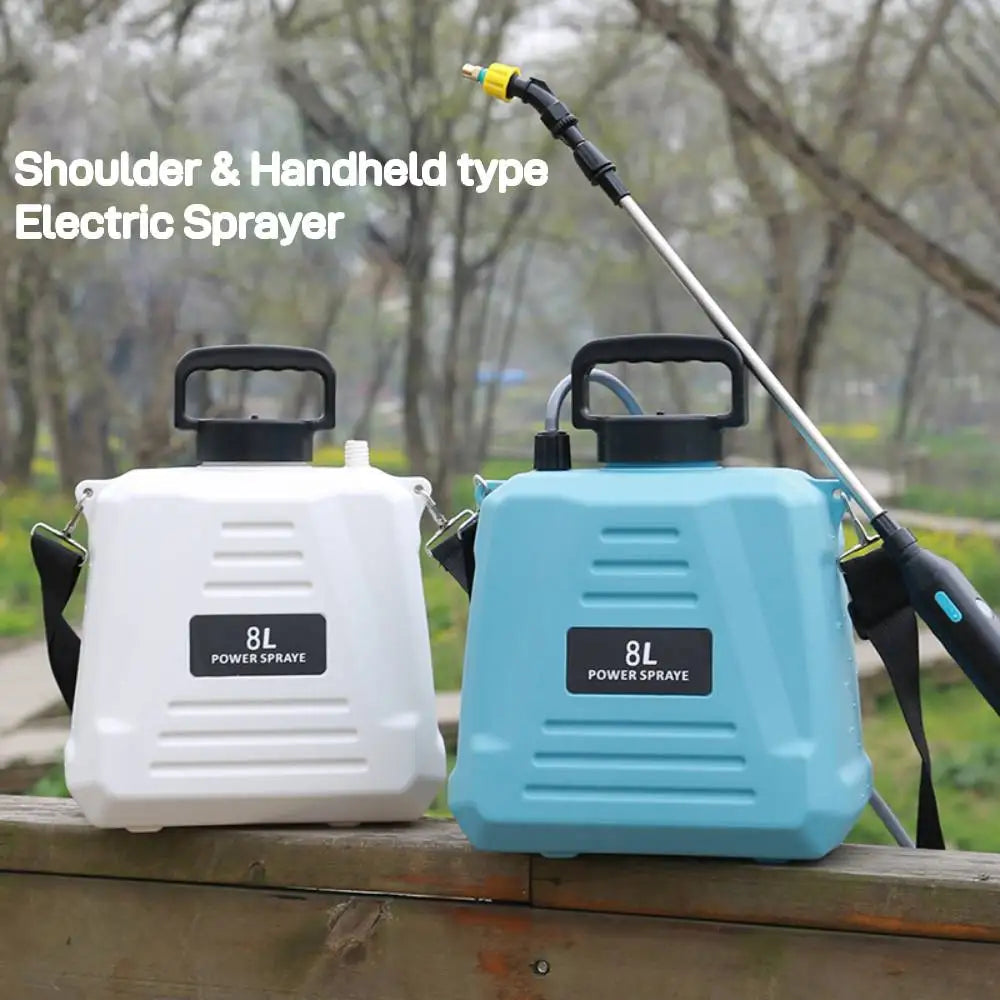 5/8L Shoulder Electric Pesticide Sprayer Pot with 3 Nozzle Garden Sprayer for Garden Watering Handheld Pesticide Sprayer 120Mins Zpaxo
