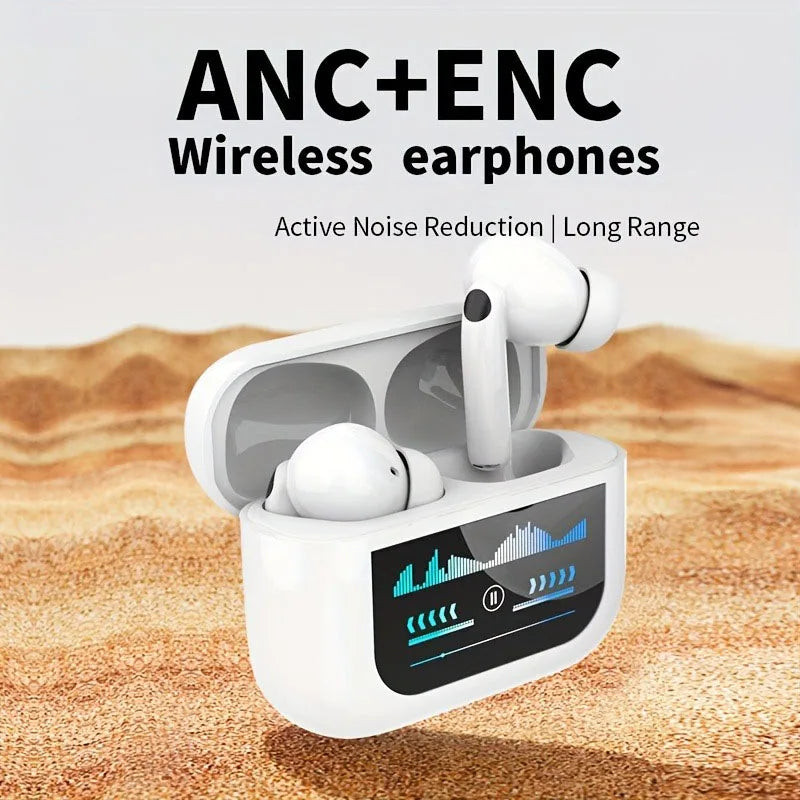 ANC Wireless Earbuds LED Screen Noise Cancelling YX30 Bluetooth