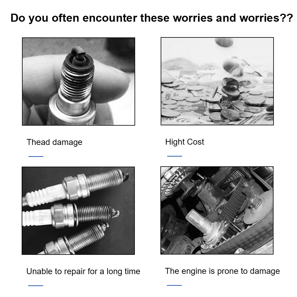 Thread Repair Tool Spark Plug Rethreader Car Cylinder Accessories M14