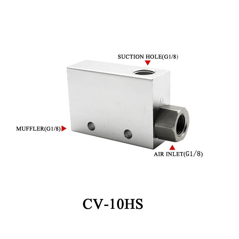 Vacuum Generator Large Flow Valve CV-15/20/25HS Manipulator Suction Cup Negative Pressure Switch Control Pneumatic Accessories Zpaxo CV-10HS