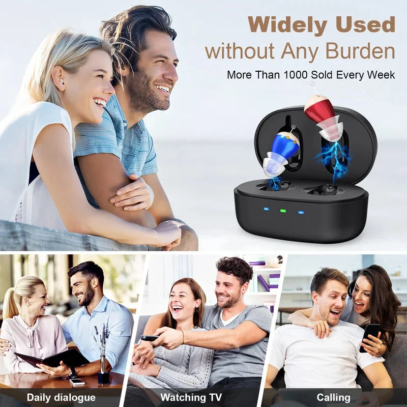 Hearing Amplifiers Earbuds Noise Reduction Rechargeable Digital Sound