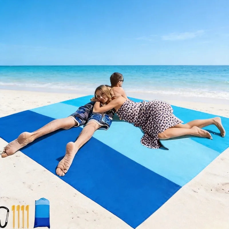 Extra Large Beach Mat 1-3 Adults Quick-dry Outdoor Placemat Perfect