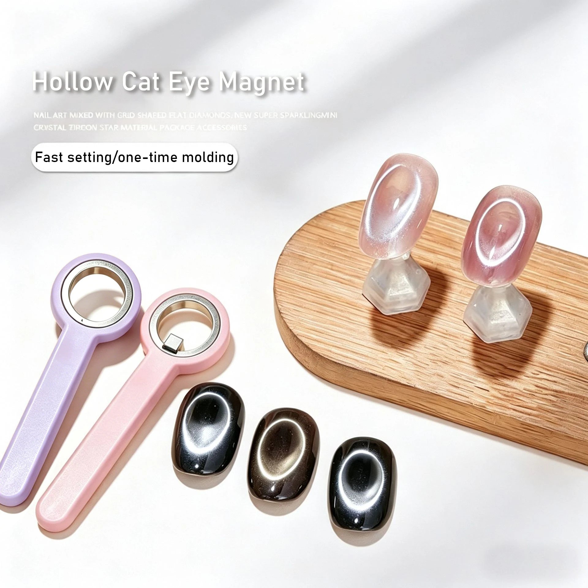 Cat Eye Nail Magnet Ring Magnetic Tool Handle Gel Polish DIY Art