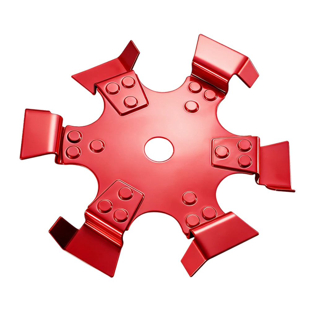 Lawn Blade Grass Cutting Head Reusable Soil Loosening Wheels Small Trenching Wheel Blade for Weeding Deep Plowing Loosening Soil Zpaxo Red