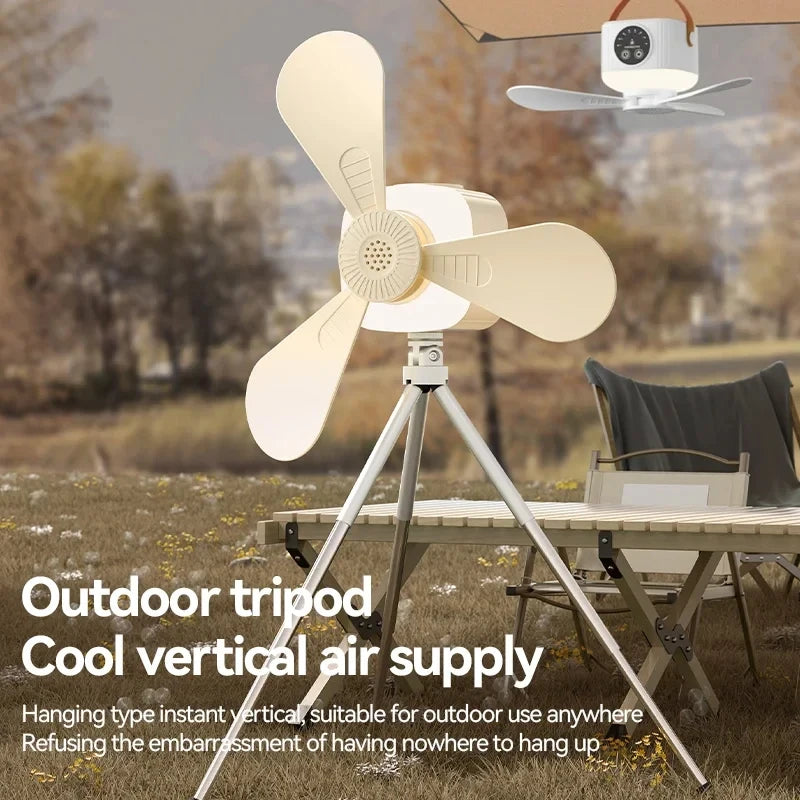 2026 New Portable Rechargeable Ceiling Fan Wireless USB Hanging Fan for Student Dorm Bed Outdoor Camping Zpaxo