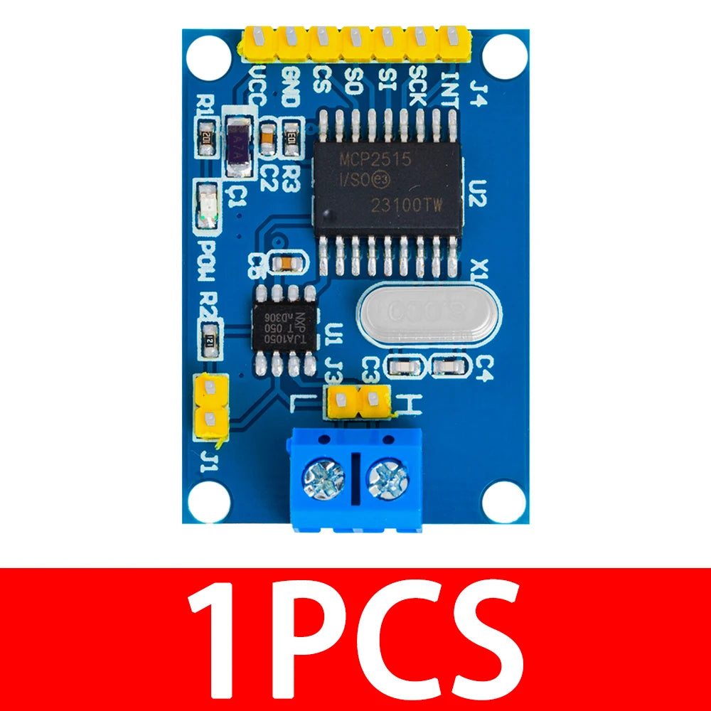 1pcs 5pcs 10pcs MCP2515 CAN Bus Module TJA1050 receiver SPI For 51 MCU ARM controller Zpaxo 1PCS