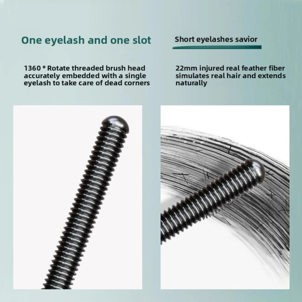 Steel Tube Mascara-Special Spiral Brush,Waterproof LongLasting Silk Fiber Mascara,keep Each Eyelash Curled for aLong Time Makeup Zpaxo