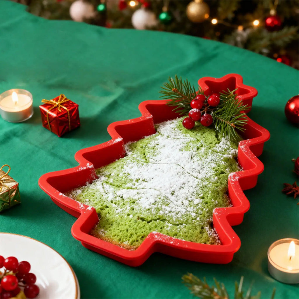 Christmas Tree Cake Pan Food Grade Flexible Holiday Moulds Chocolate