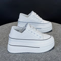Women Comfortable Platform White Black Sneakers Two-way Wearable Zpaxo 2263 Beige 33 China Mainland
