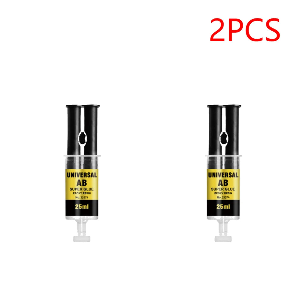 1-10pcs Epoxy Resin AB Glue 2 Minutes Curing Firm Long-lasting Reliable Adhesive Super Liquid Glue Waterproof Repair Glue for Gl Zpaxo 25ml 2PCS