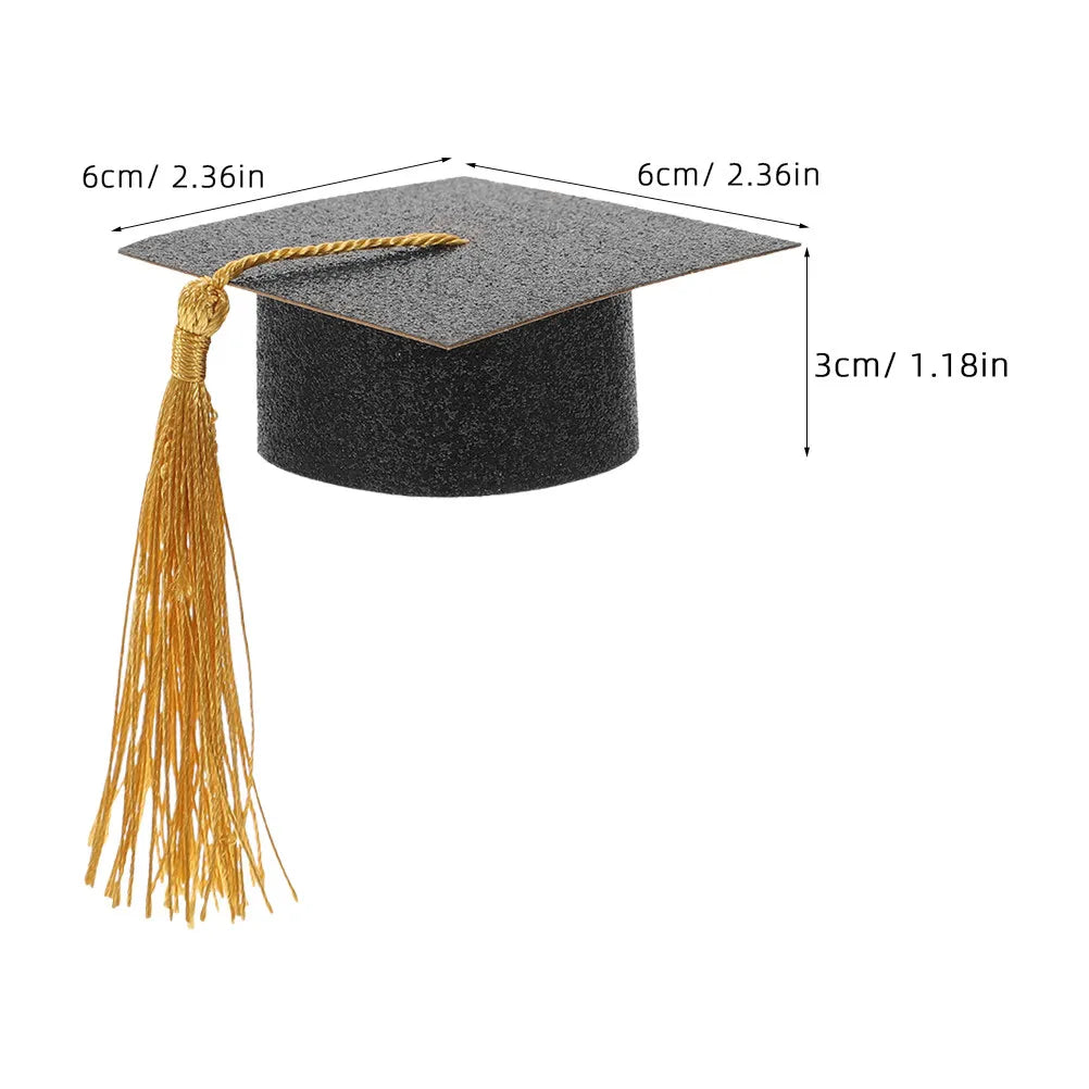 Graduation Hat Goblet Covers Tassel Doctor Cap Design Wine Cover