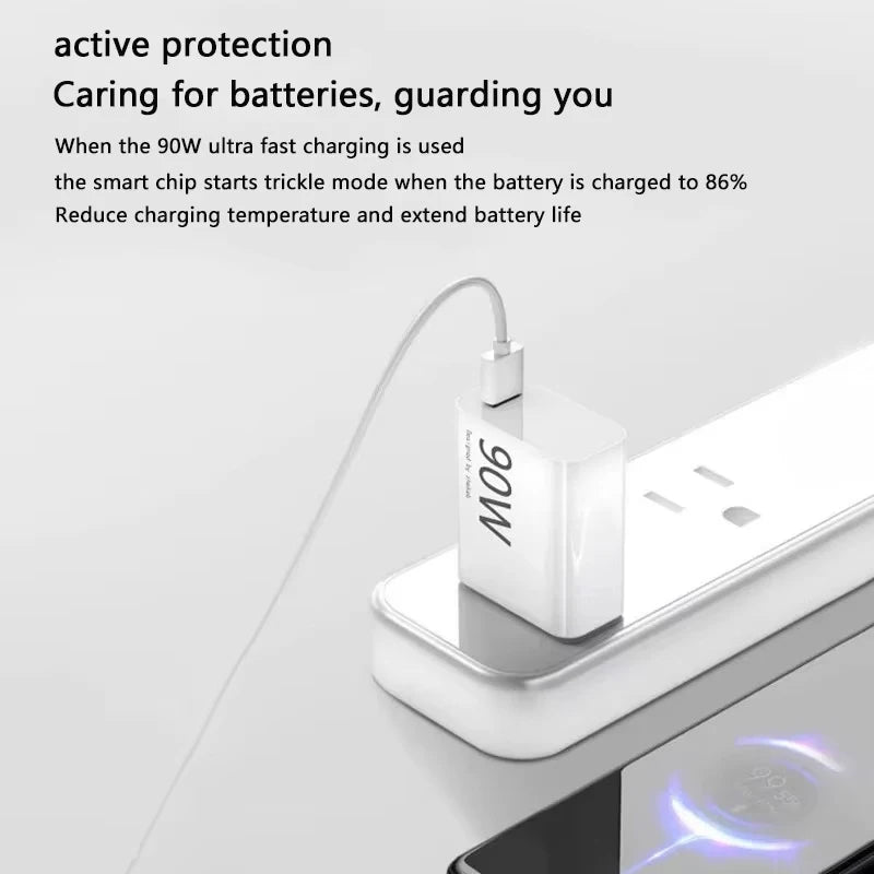 90W Charger Fast Efficient Turbo Charging Wall Power Adapter 1 5 2 M