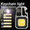 ESMARTER COB Keychain Light – 8-Mode Rechargeable LED Torch Keychain Work Light Zpaxo W5138 black