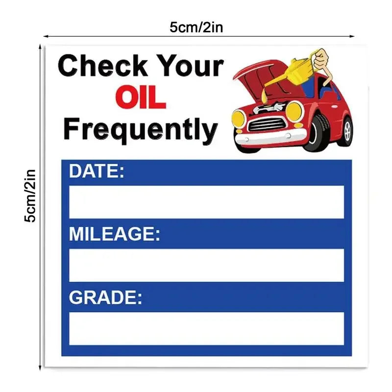 Oil Change Reminder Sticker 150 Sheets Decals Stickers Car Easy-peel