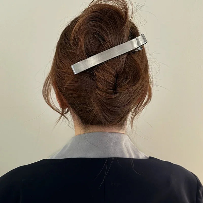 Korean Women Elegant Hair Clips Barrettes for Girls Metal Hair Claws Hairpin Bangs Duckbill Clip Ponytail Fashion Accessories Zpaxo