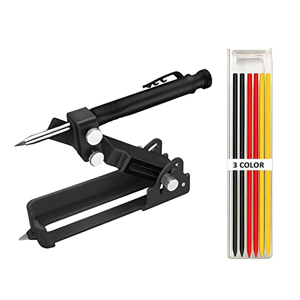 Adjustable Scribing Tool & Tile Layout Gauge – 6 Pencils Kit