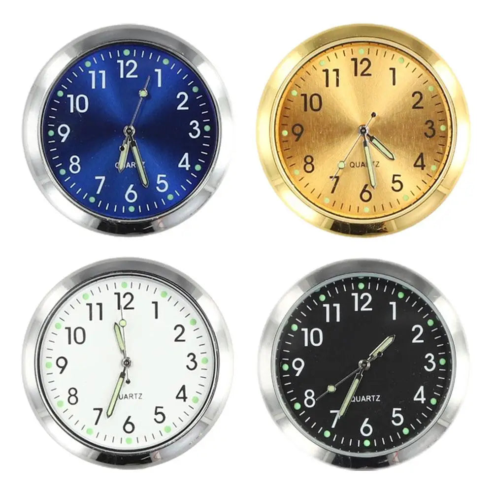1Pcs Mini Universal Car Clock Luminous Auto Ornament Internal Stick-On Waterproof Mini Watch Car Quartz Clock Car Accessories Zpaxo