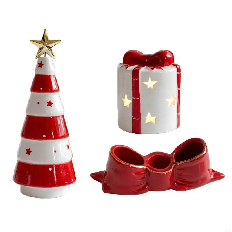 Festival Ceramic Christmas Tree Ornament Elegant Dining Table