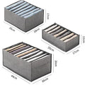3pcs Closets Clothes Organizer Pants Jeans Storage Box Cabinet Drawers Underwear Socks T-Shirt Wardrobe Storage Organizers Zpaxo 3pcs set