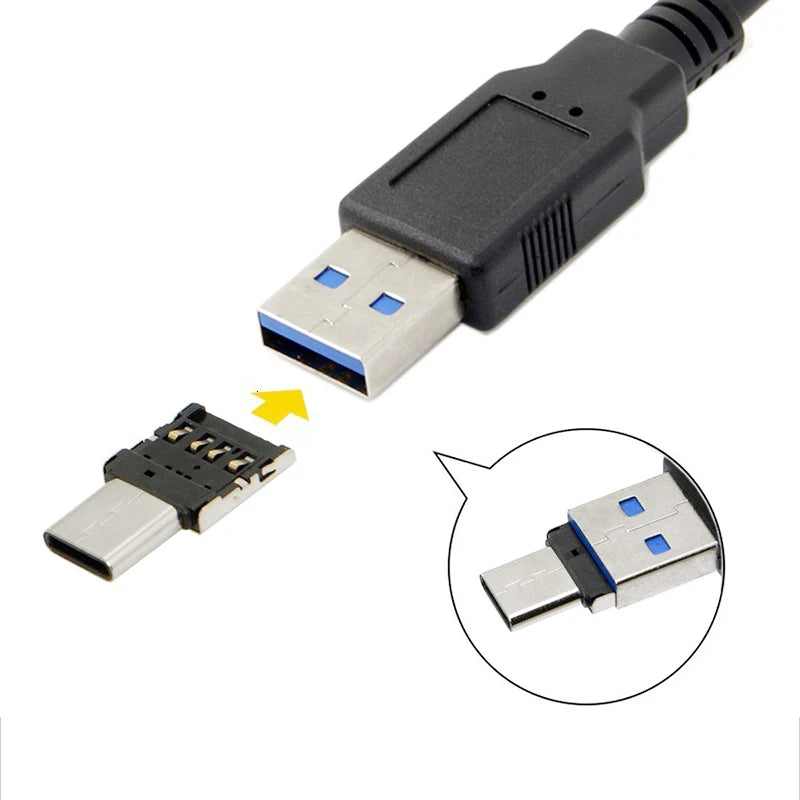 1-5pcs Type C To USB 2.0 OTG Adapter Micro USB Type-c Male To USB Female Converter For Macbook Samsung S20 USB C OTG Connector Zpaxo