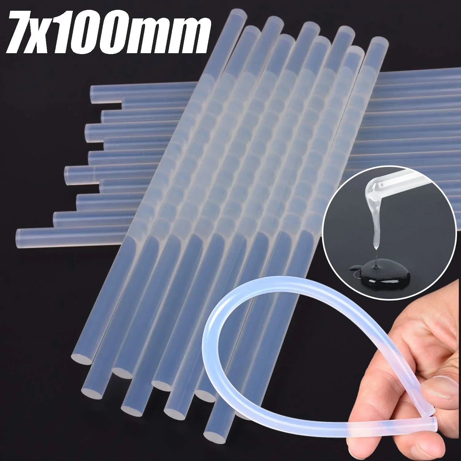 10pcs Car Glue Sticks Car Body Dent Repair Glue Sticks Black High Viscosity Hot Melt Glue Strong Adhesion Stick Car Repair Tool Zpaxo