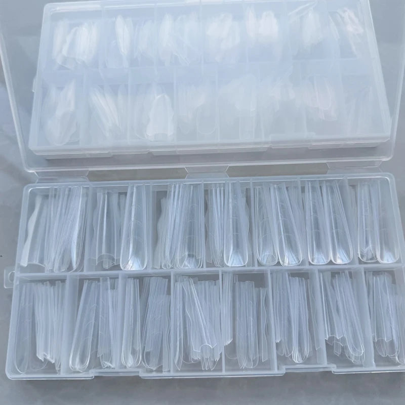 Sandwich Dual Nail Forms 180pcs 15size NEW 2025 Extensions-Dual Forms Coffin Almond Nail Forms Manicure Top Mold Bottom Mold Zpaxo