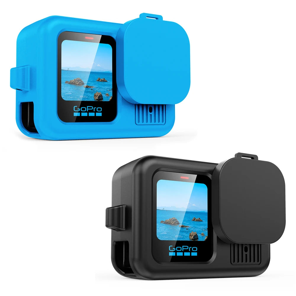 Silicone Case Gopro Hero 13 Black Tempered Glass Screen Protector