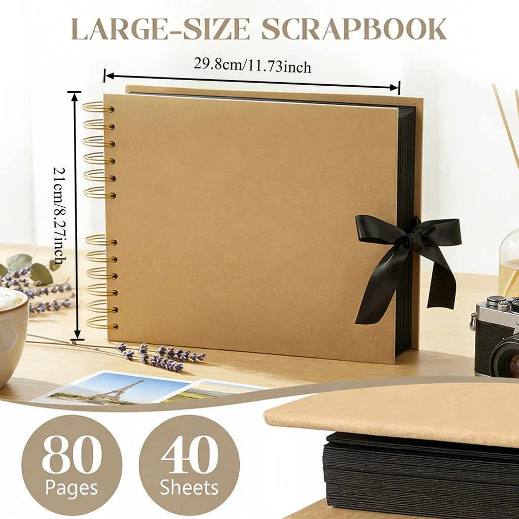 Blank Scrapbook Album – 40 Pages 300g Acid-Free Cardstock Journal