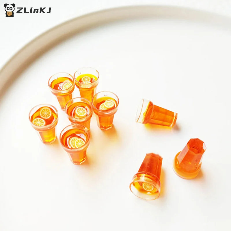 1 12 Dollhouse Miniature Food Lemon Tea Cups Doll House Drinks Model Zpaxo