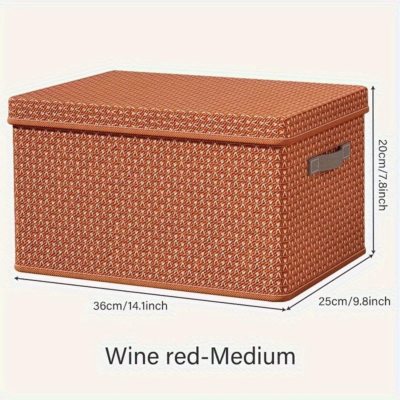 Foldable Canvas Storage Box Rectangular Organizer Home Kitchen Closet