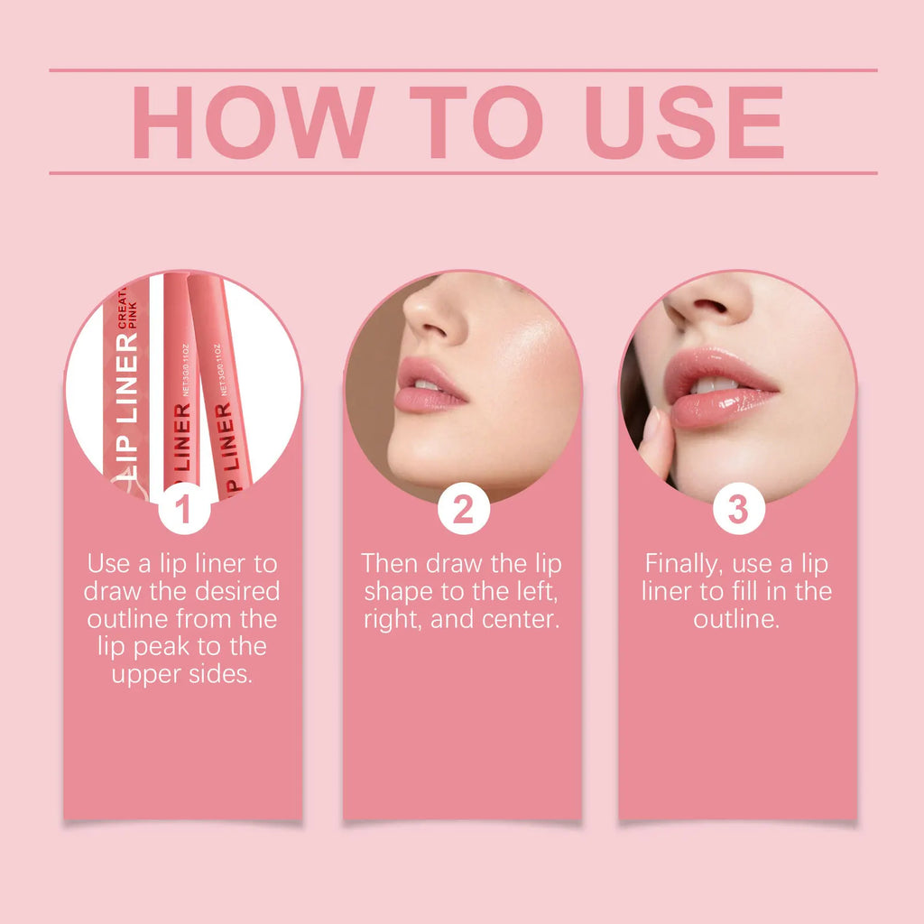 Waterproof Multi-Color Lip Liner Pencil – Moisturizing & Long-Lasting Lip Liner Pencil Zpaxo