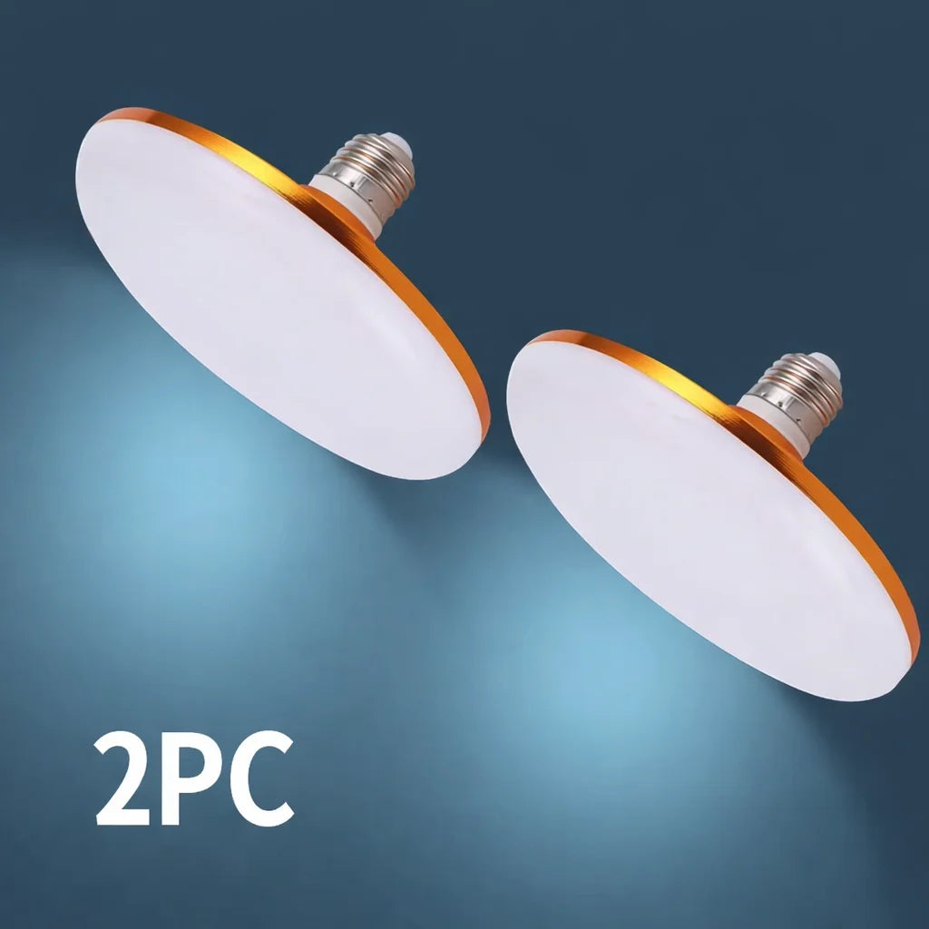 15W LED Bulb E27 220V Cool White 6500K Energy Saving Lamp for Home Indoor Ceiling Lighting Garage Workshop Bright Light Fixture Zpaxo 2Pcs 15W Orange