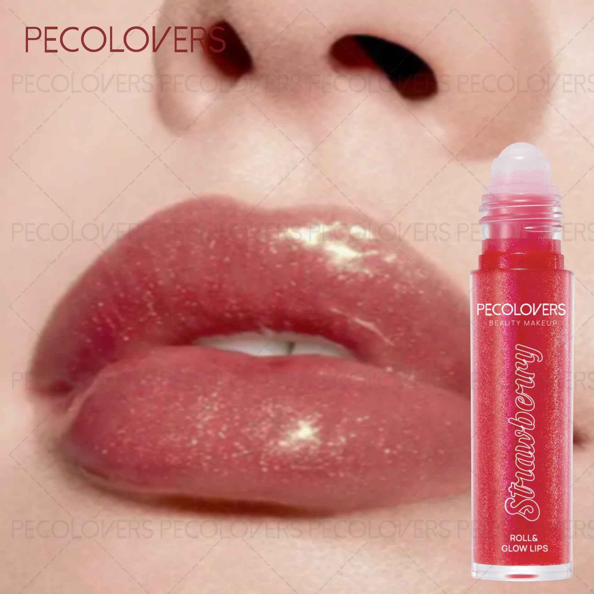 Long Lasting, Non-Stick Cup, Roll-on Lip Oil Colored Lip gloss,Lightweight & Sparkling gloss Zpaxo