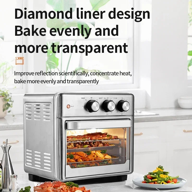 Smart air fryer oven 26L 13L Large Capacity Electric Air Fryers Visible Window Household Kitchen Deep Fryer without Oil EU 220V Zpaxo